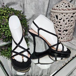 Banana Republic Strappy Heels with Rhinestone Buckle